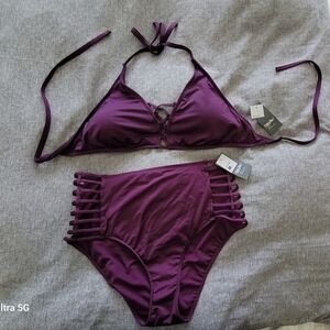 NWT Mossimo bikini, classic high waist and strappy halter
